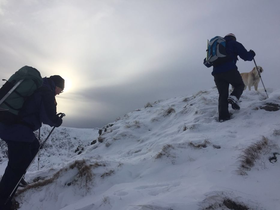 An easy path can become more challenging under snow