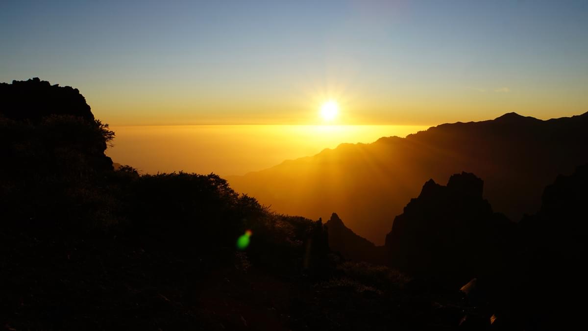 Sunset on La Palma, as the temperature is about to drop