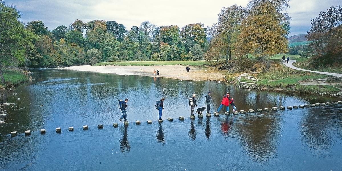 Stepping stones on the Dales Way