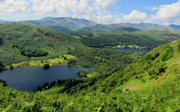 Rydal and Grasmere from Nab Scar