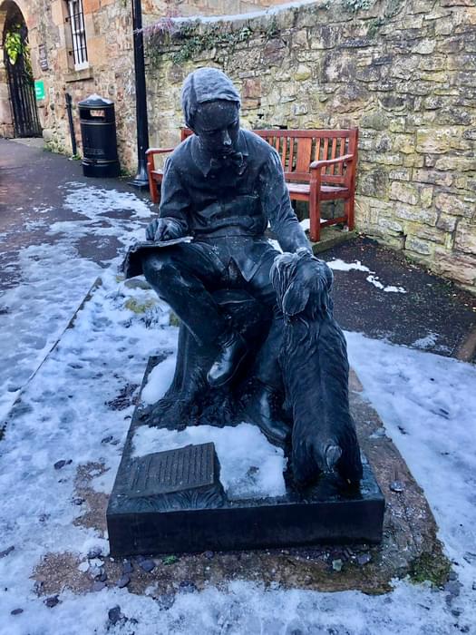 In Edinburgh, a statue of Robert Louis Stevenson as a boy