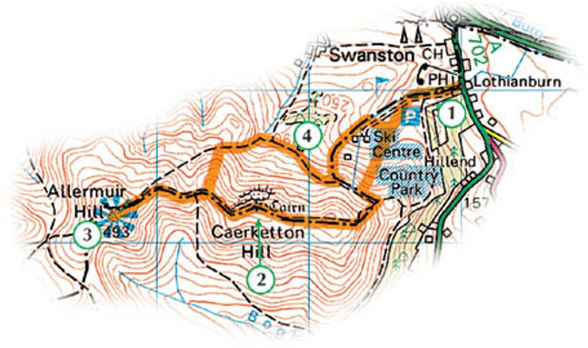 Sample Route For The Pentland Hills