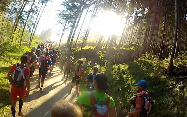 Running To Les Houches At The Start Of Utmb