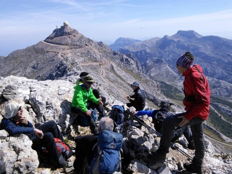 Jaume On The Right With Some Of His Collaborators On Top Of Penyal Des Migdia