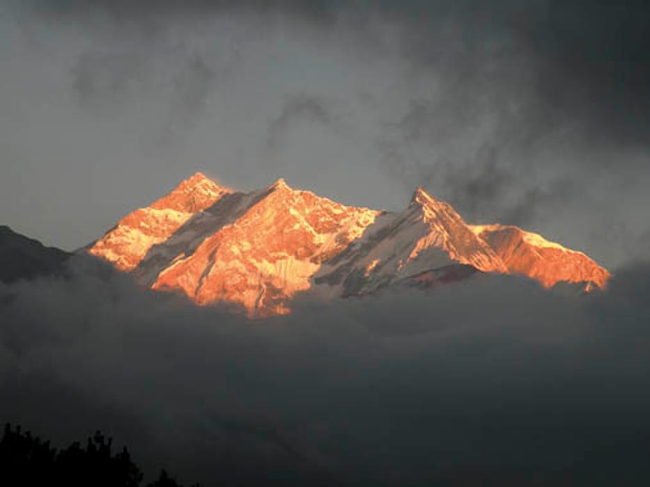 Annapurna I sunset from Kalopani