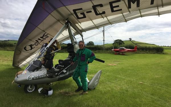Jonathan takes a birthday trip in a microlight
