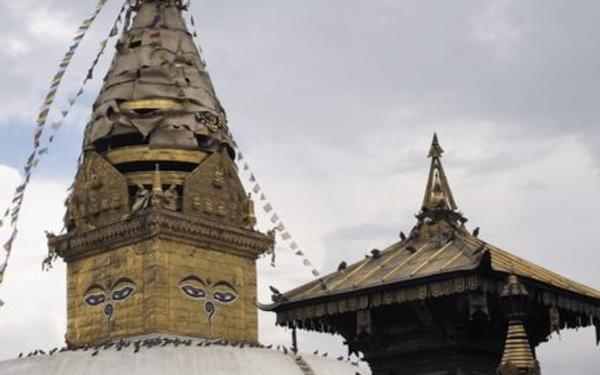The All Seeing Eyes Of Buddha Overlook Swayambhunath Temple