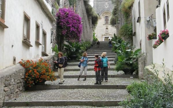 Walking Up To Lipari Cathedral