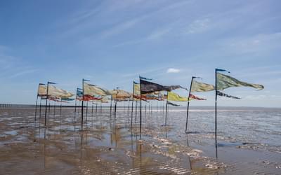 Beach of Dreams flags on Shoeburyness beach