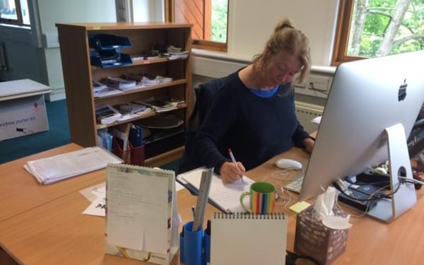 Clare One Of The First Members Of Staff Still Hard At Work In Juniper House