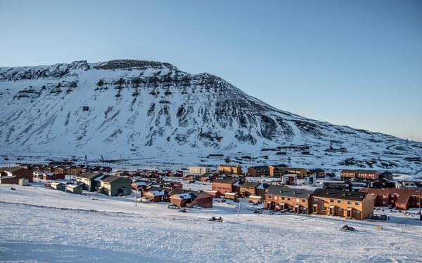 Back to civilisation.  The ‘city’ of Longyearbyen on the island of Spitsbergen in the archipelago of Svalbard belonging to Norway. Soon enough you will long for the place where you were on expedition: ‘nowhere’