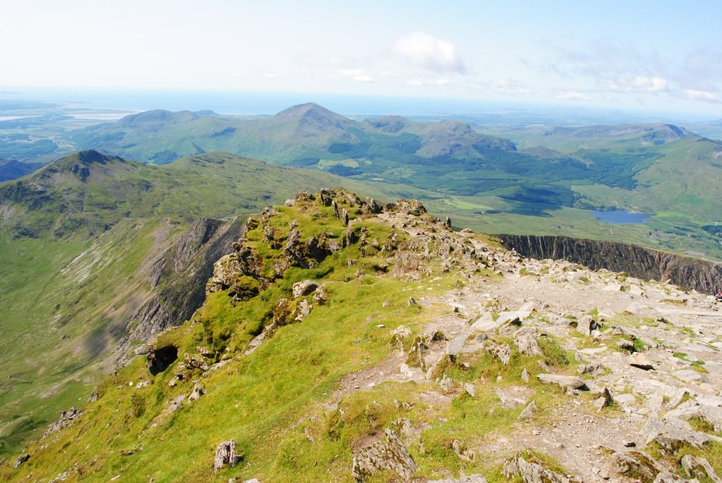 Looking South From The Summit Of Snowdon Where The Watkin Path Branches Off