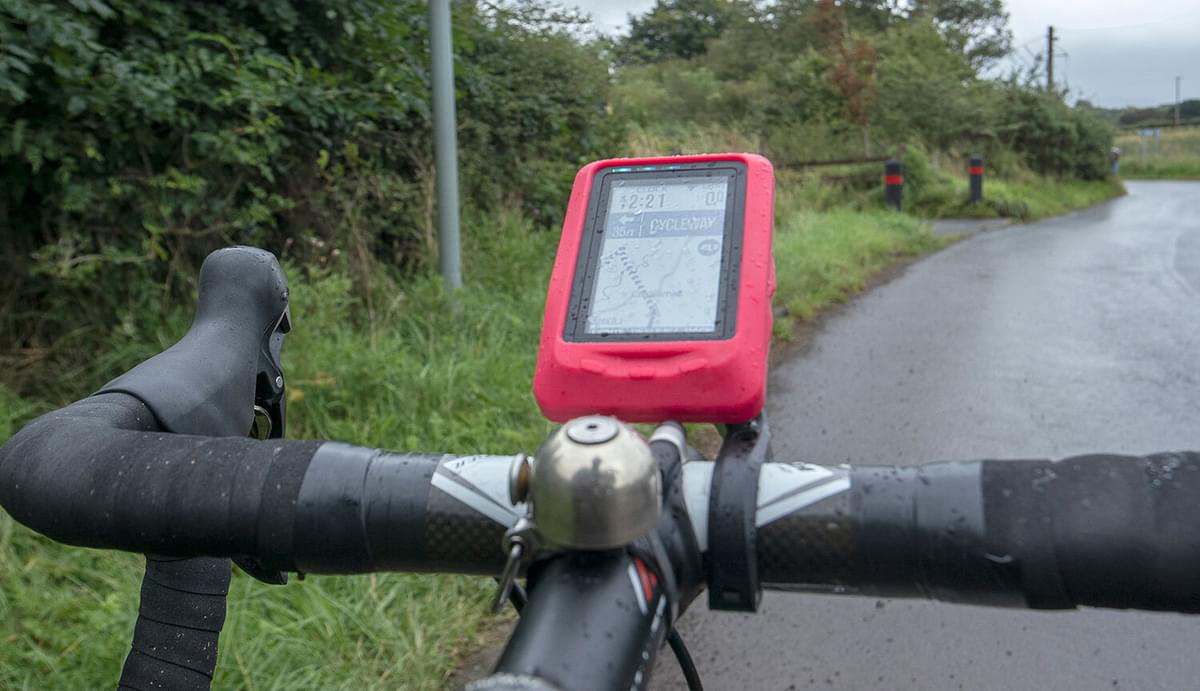 GPS device in use