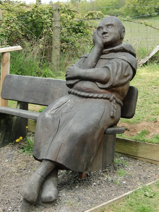 Sleeping monk beside the Pilgrims Way