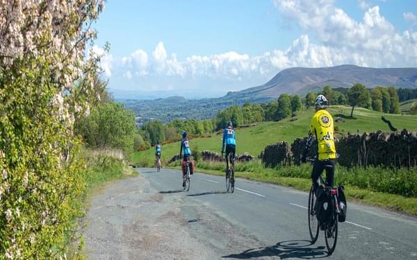 Heading for Pendle Hill with wonderful weather and glorious countryside