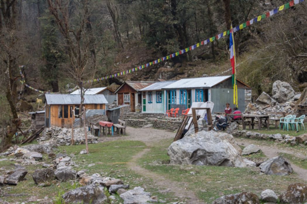 Simple Lodges Rebuilt After The 2015 Earthquake Langtang National Park Spring 2017