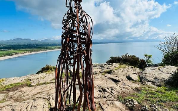 A thoughtful piece of art on the Wales Coast Path