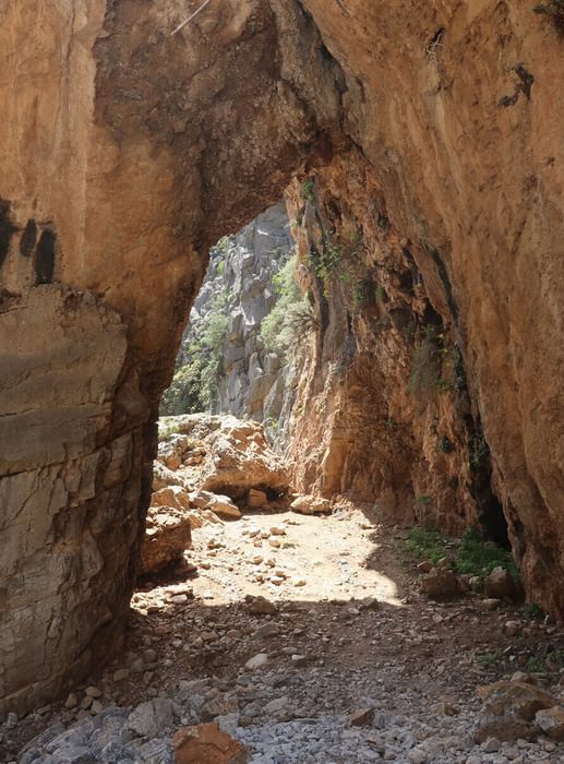 Natural archway in the Imbros Gorge
