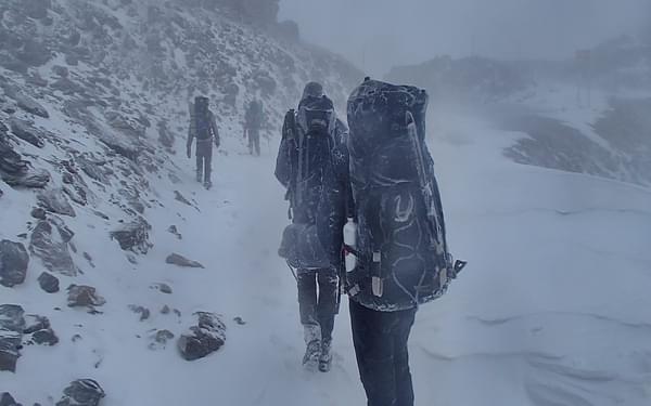 3 Blizzard Conditions Nearing The Col De Carihuela