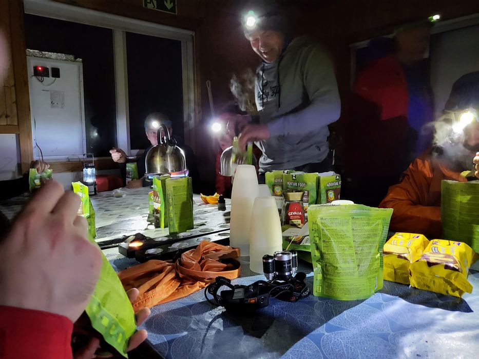 Hut Life at night