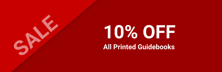10% OFF • All Printed Guidebooks