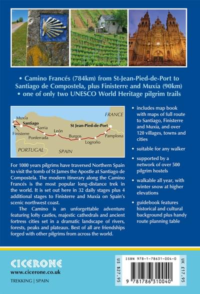 Camino de Santiago: Camino Frances Guidebook back cover