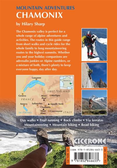 Chamonix Mountain Adventures guidebook back cover