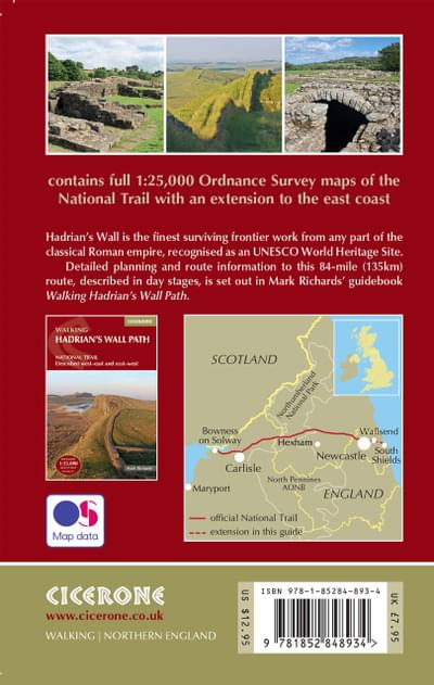 Hadrian's Wall Path Map Booklet back cover