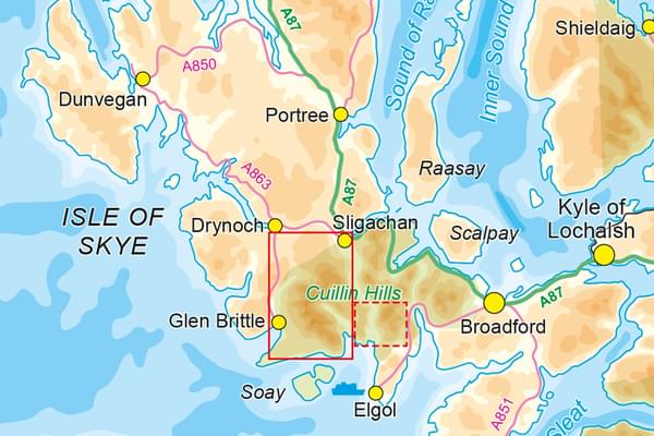 Cuillinne Ridge Map Guidebook to Skye's Cuillin Ridge Traverse | Cicerone Press
