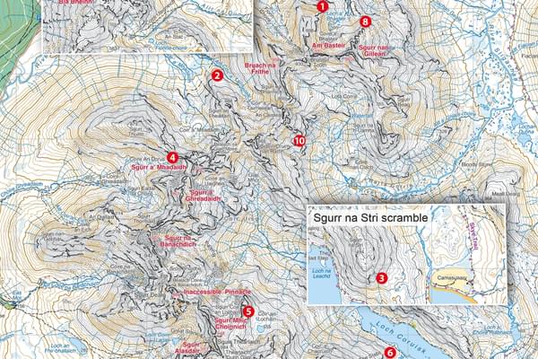 Cuillinne Ridge Map Guidebook to Skye's Cuillin Ridge Traverse | Cicerone Press