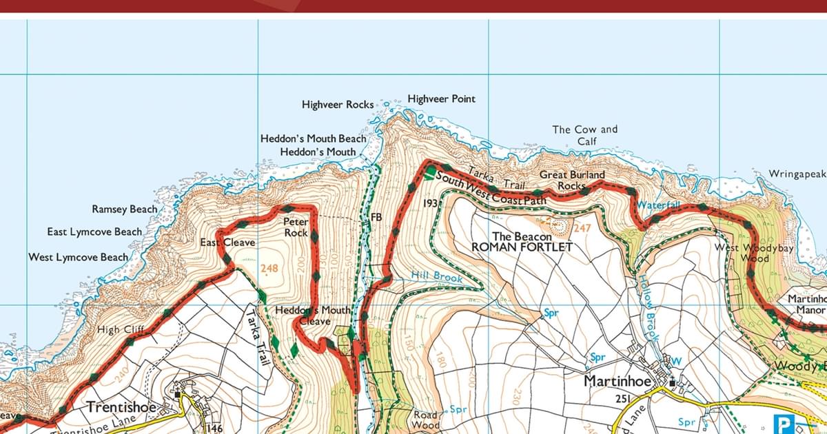 Swcp Map South West Coast Path Map (north) Minehead to St… | Cicerone Press