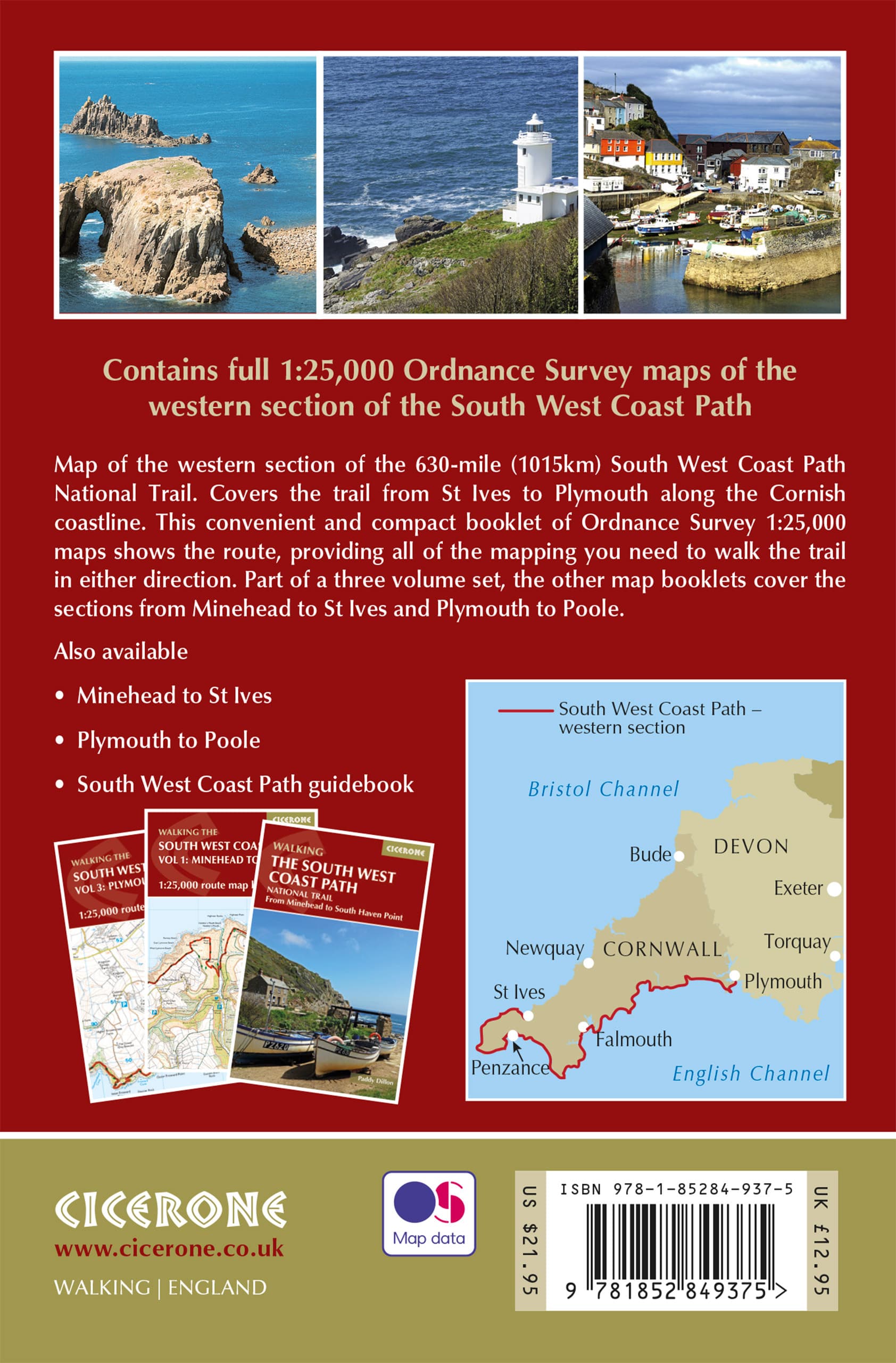 Swcp Map South West Coast Path Map (South) St Ives to… | Cicerone Press