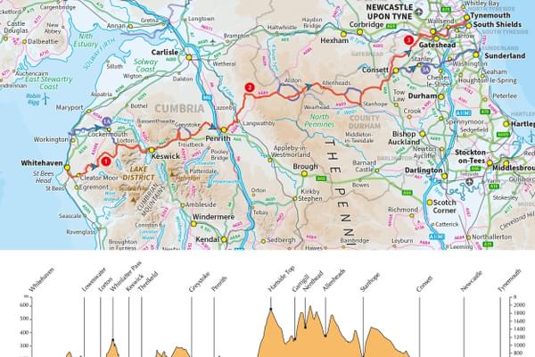 C2c Map Rework Guide to cycling the C2C Coast to Coast Route | Cicerone Press