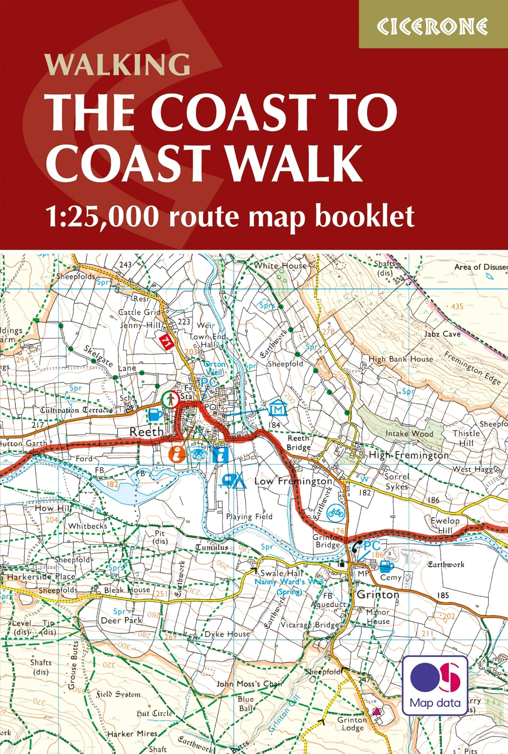 Coast to Coast Walk OS map booklet Cicerone Press