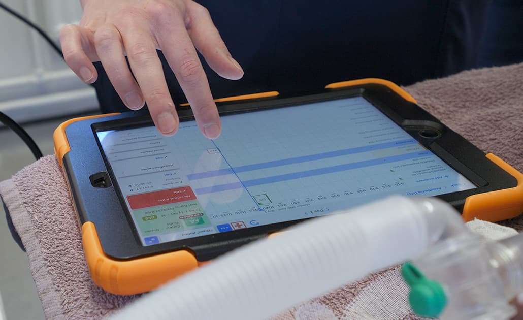Black Sheep Vets team using Vet Radar on a tablet