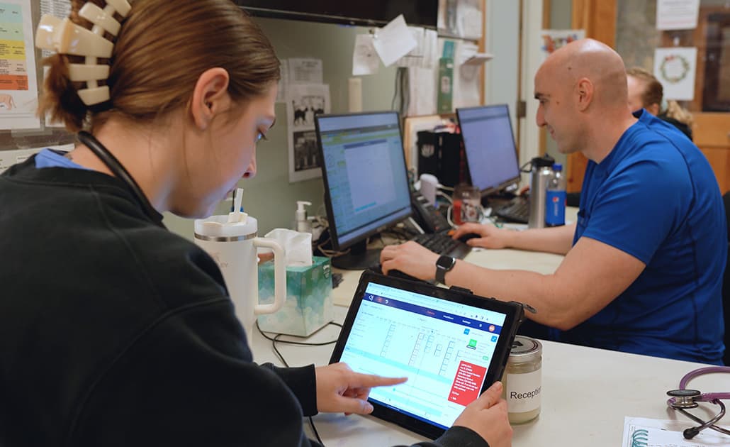 Veterinary staff using Vet Radar