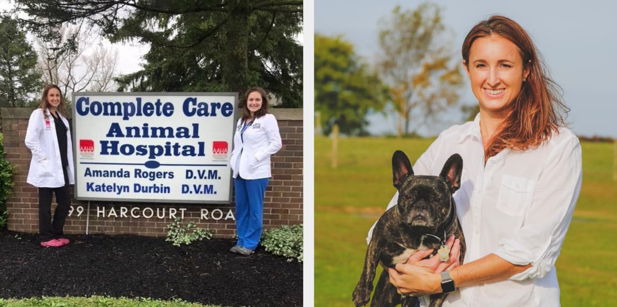 Care Animal Hospital Team + Bulldog