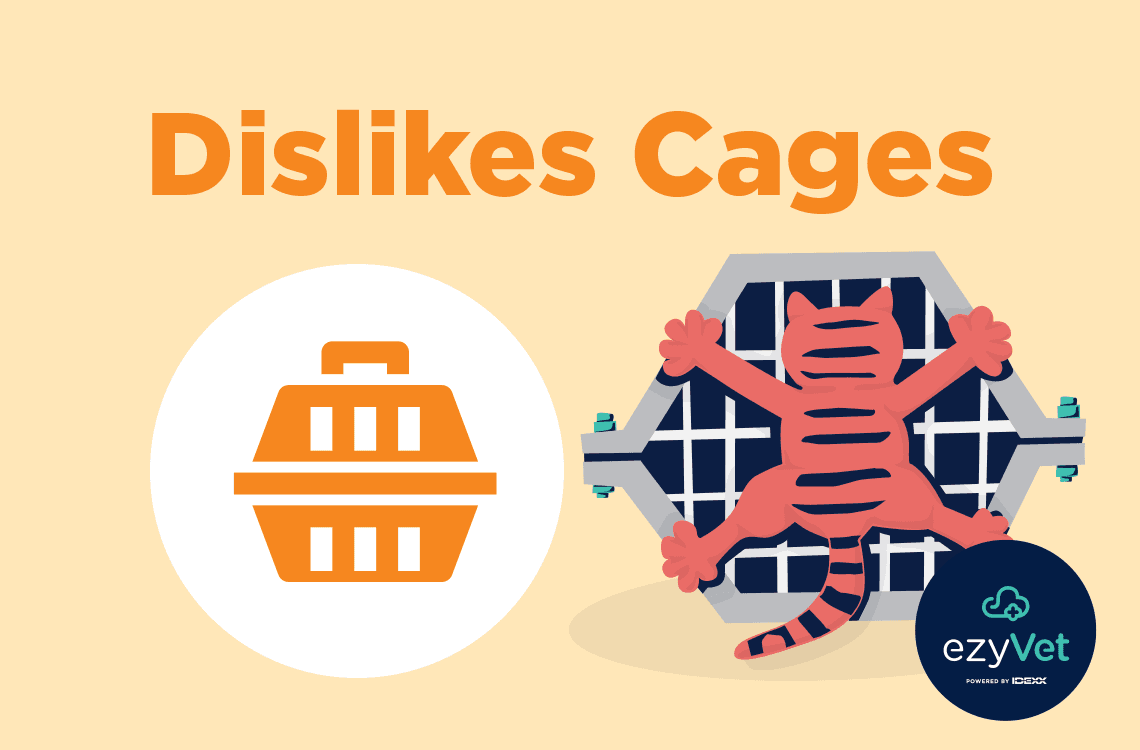 Free ezyVet Cage Card - Dislikes Cages