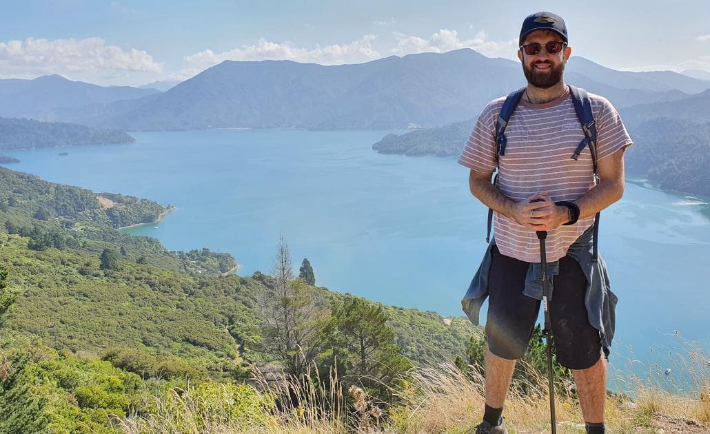 Cameron on a mountain