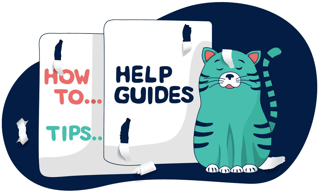 Cat with help guides