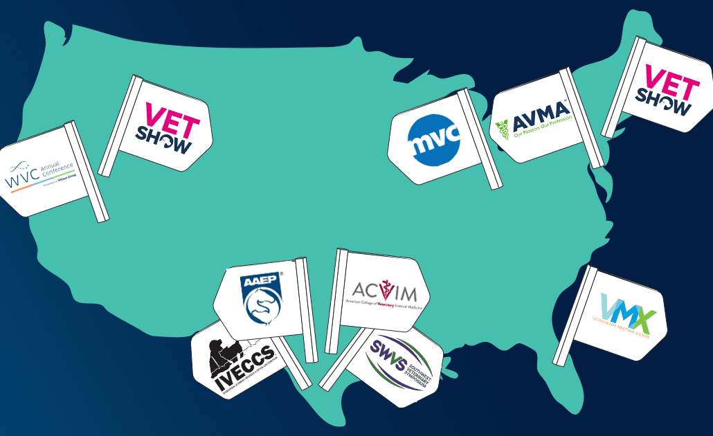 Veterinary conference map