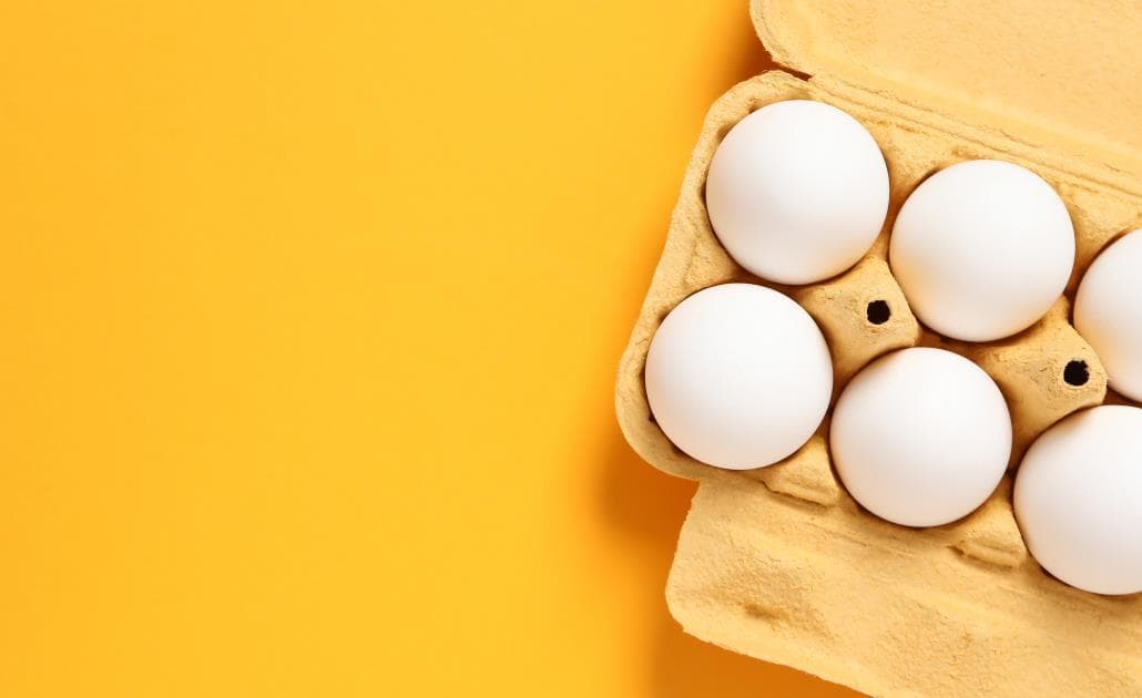 Eggs in egg carton