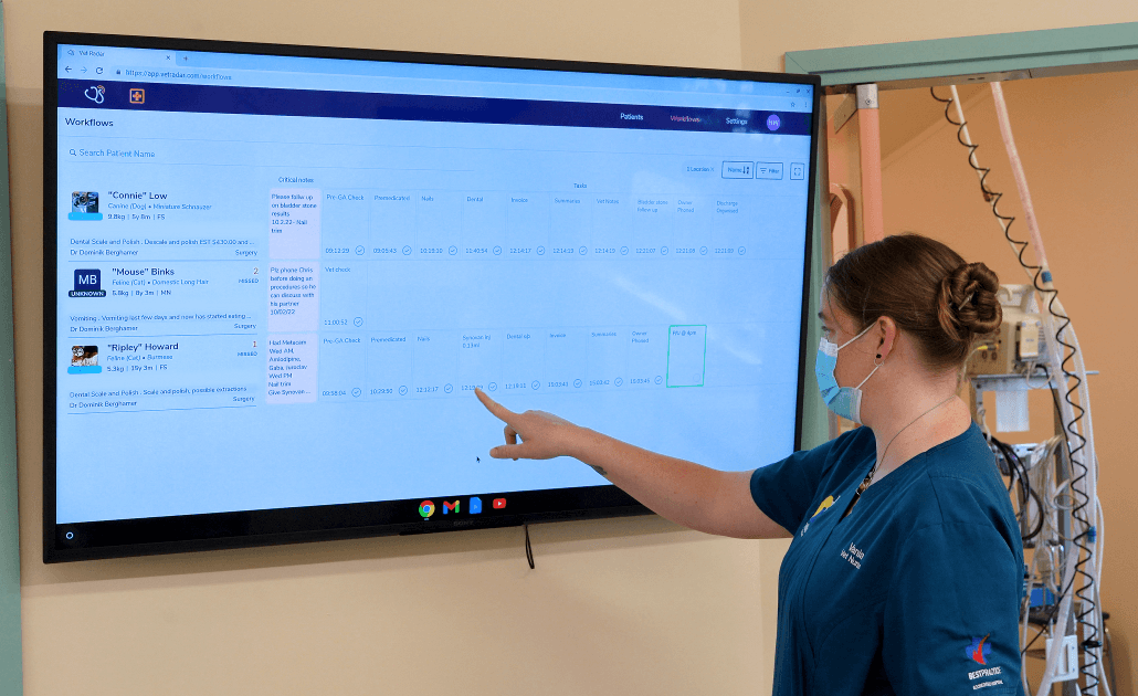 Vet Radar electronic whiteboard