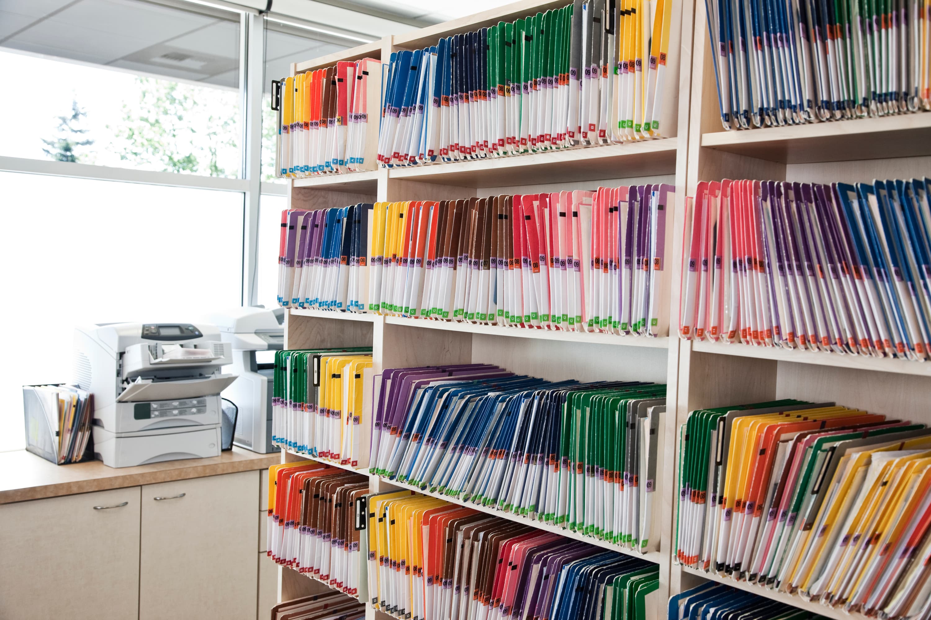 Veterinary clinic files and folders