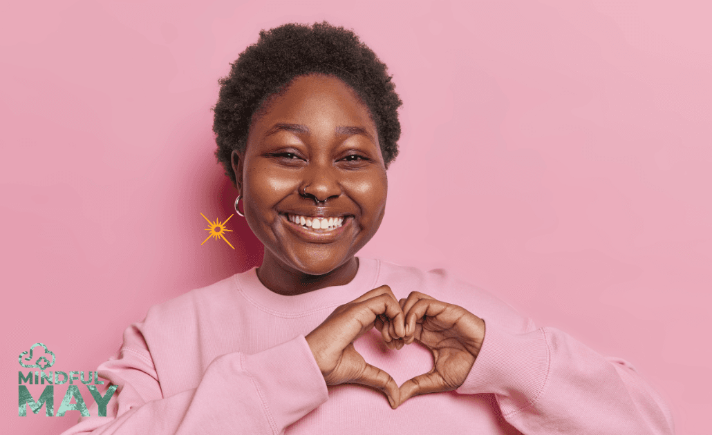 Woman making a heart with her hands