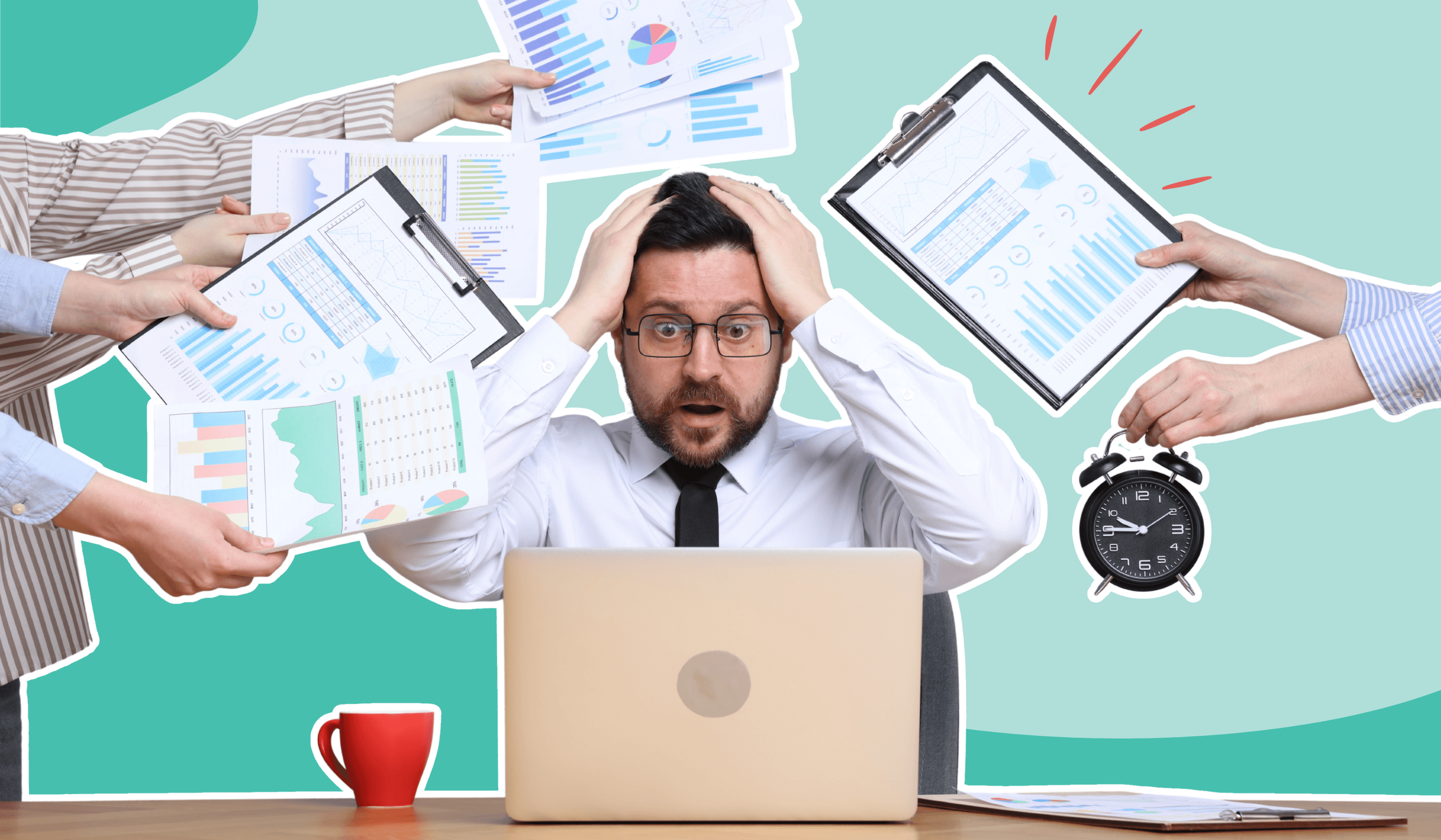 Man overwhelmed by reports