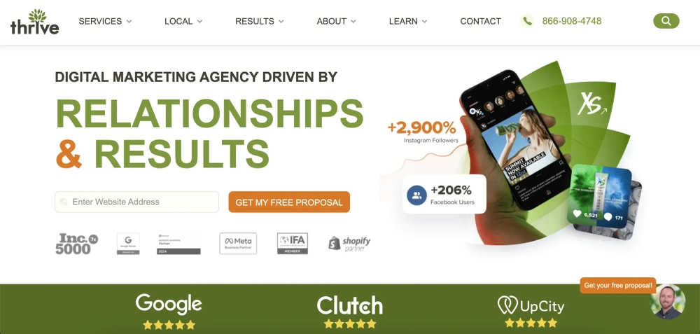 Thrive Agency - Top B2B Social Media Agencies