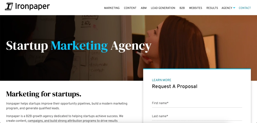 Ironpaper Top Digital Marketing Agencies for Startups