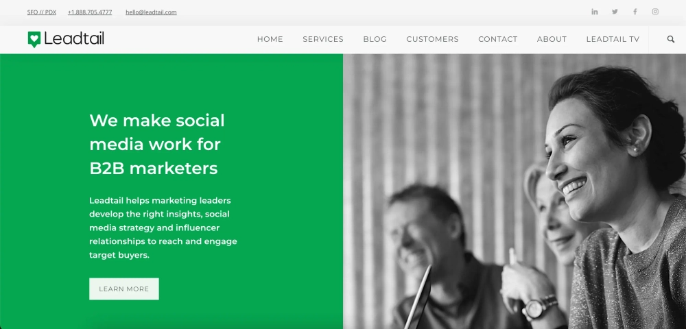 Leadtail Top B2B Social Media Agencies