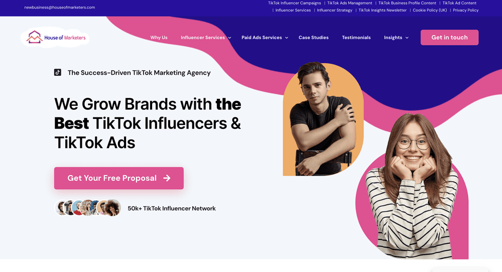 House of Marketers Top TikTok Content Agencies